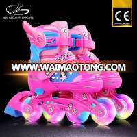 4 Wheels Skate Shoes Adjustable Flashing Wheels Roller Inline Skates